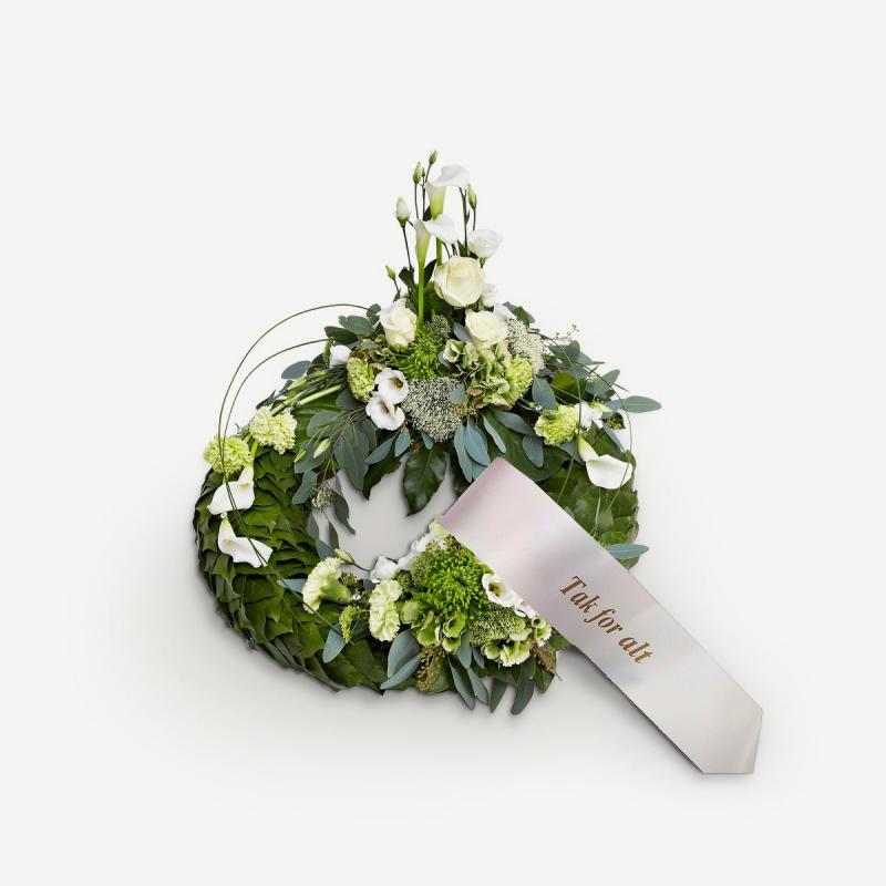 Krans bånd - Guldborgsund Blomster - Din blomsterbutik i Alslev Send online